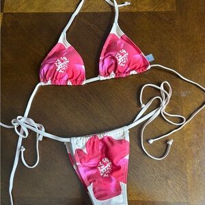 SHEIN Pink Floral Bikini Set